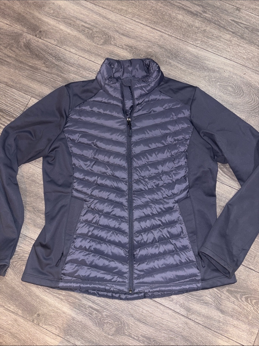32 Degrees Quilted Hybrid Jacket in Navy